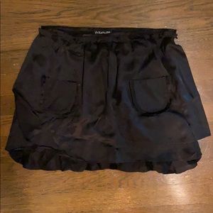 Black Silk mini skirt by Cynthia Rowley